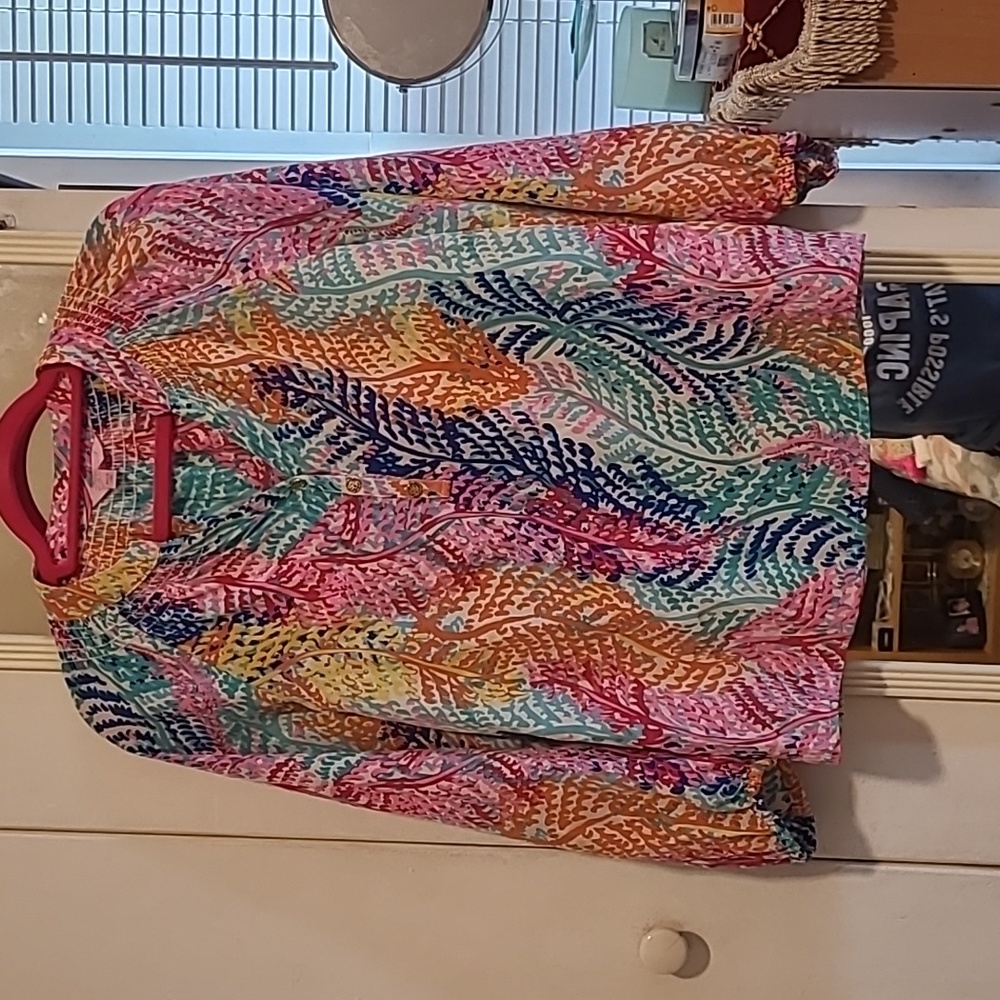 Lilly Pulitzer Long Sleeve Blouse, Size XXS, Multicolor